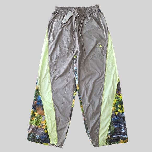 Adidas by Stella McCartney Earth Collage Woven Track Pants Women's Medium M Grey - Picture 1 of 16